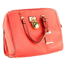 Bulldog Cases Satchel Purse with Holster in Coral